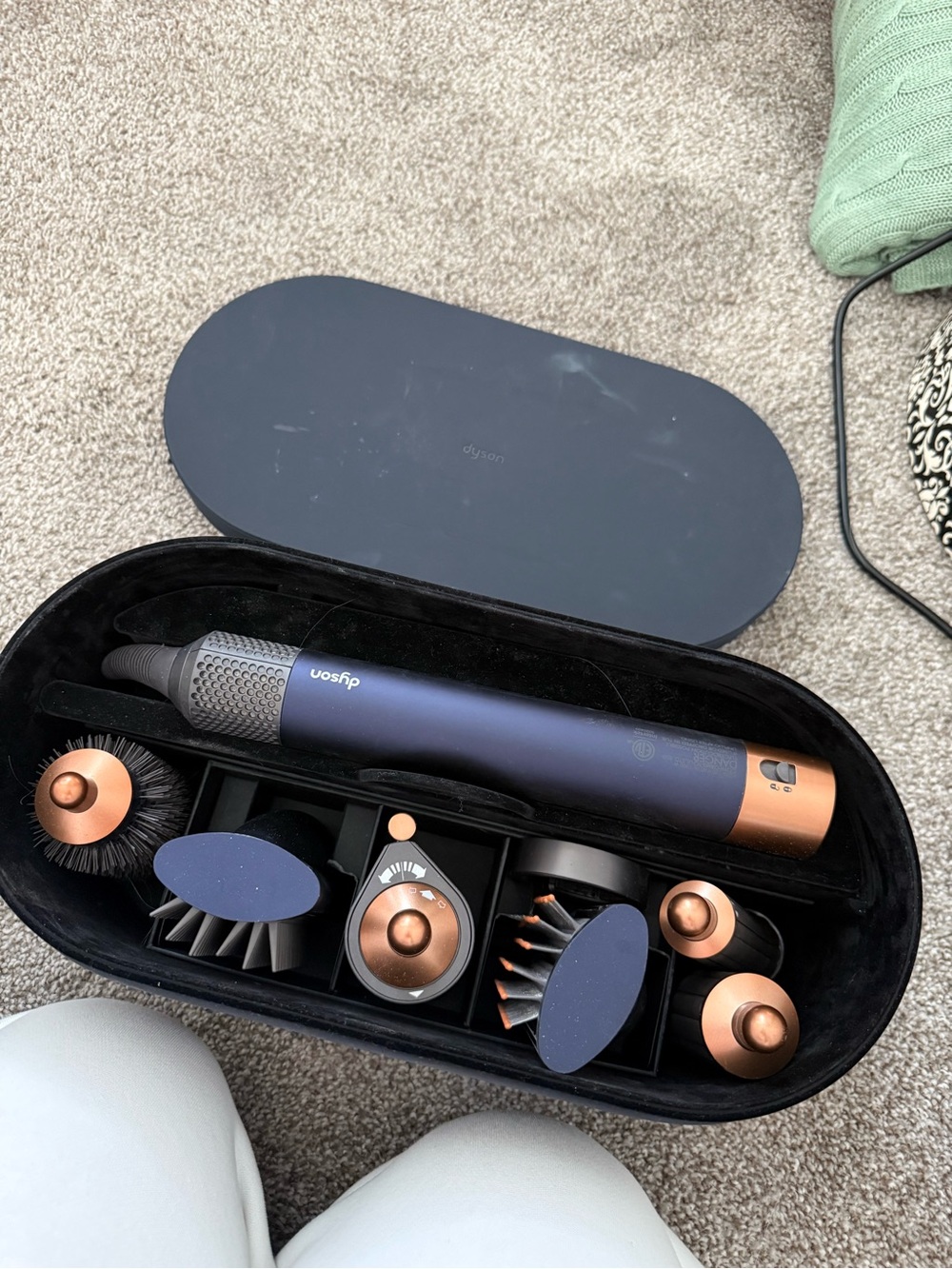 Dyson Hair Styler in Navy Blue with Copper Accents